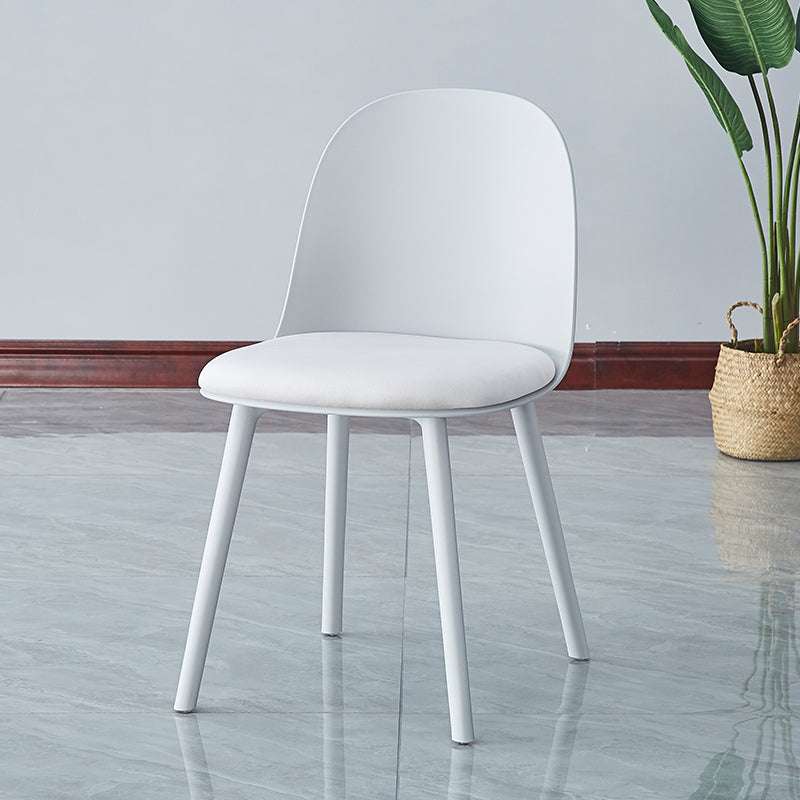 Modern Armless Dining Chairs Plastic Side Chair for Dining Room