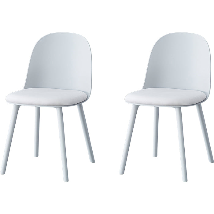 Modern Armless Dining Chairs Plastic Side Chair for Dining Room