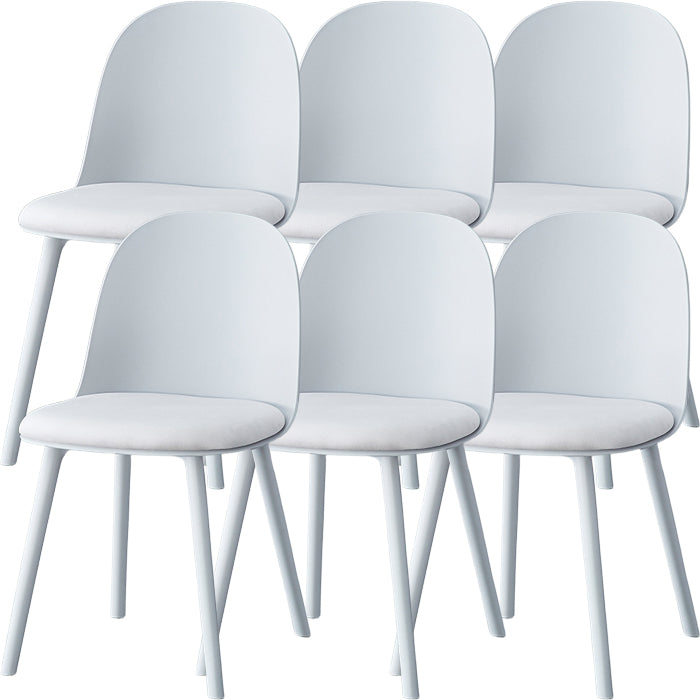 Modern Armless Dining Chairs Plastic Side Chair for Dining Room