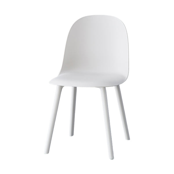 Modern Armless Dining Chairs Plastic Side Chair for Dining Room