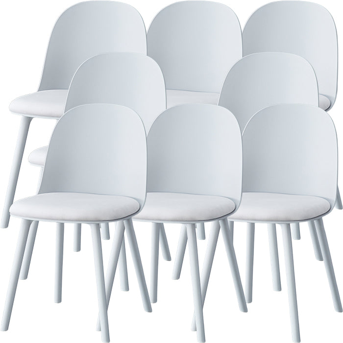 Modern Armless Dining Chairs Plastic Side Chair for Dining Room