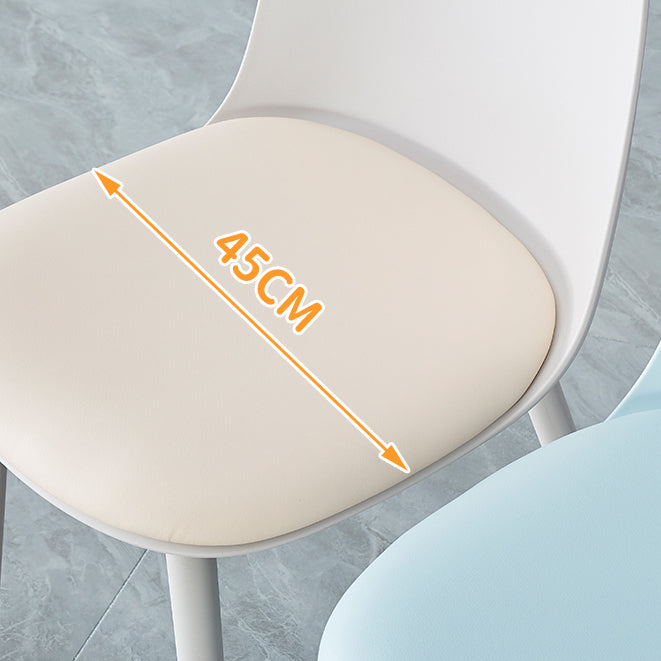 Modern Armless Dining Chairs Plastic Side Chair for Dining Room