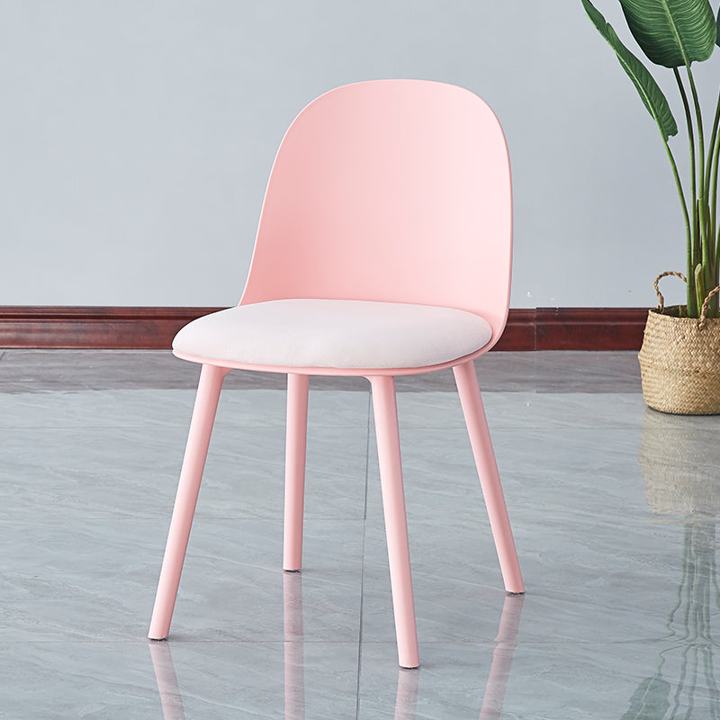 Modern Armless Dining Chairs Plastic Side Chair for Dining Room