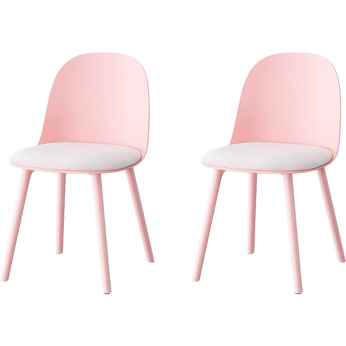 Modern Armless Dining Chairs Plastic Side Chair for Dining Room