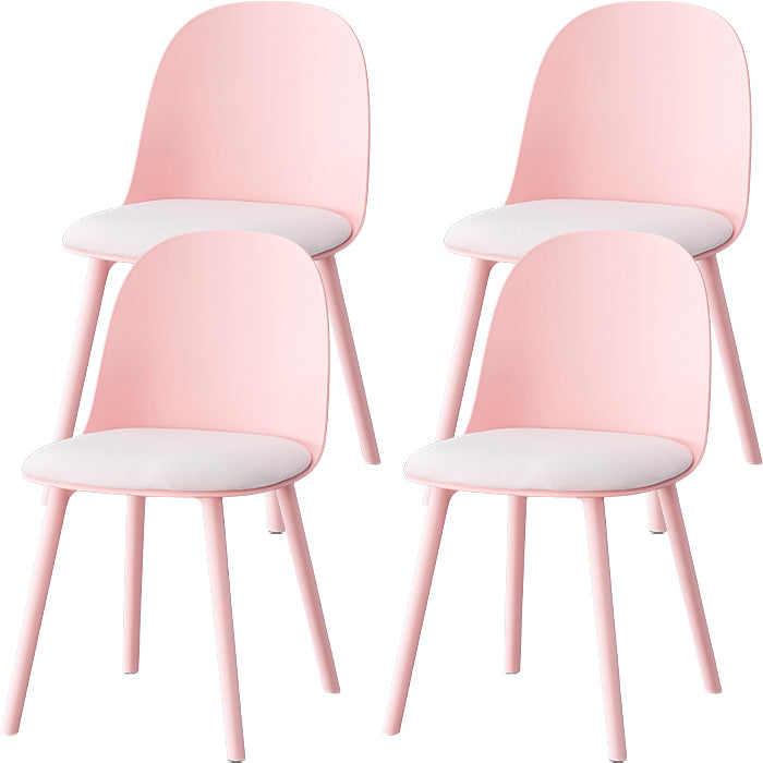 Modern Armless Dining Chairs Plastic Side Chair for Dining Room