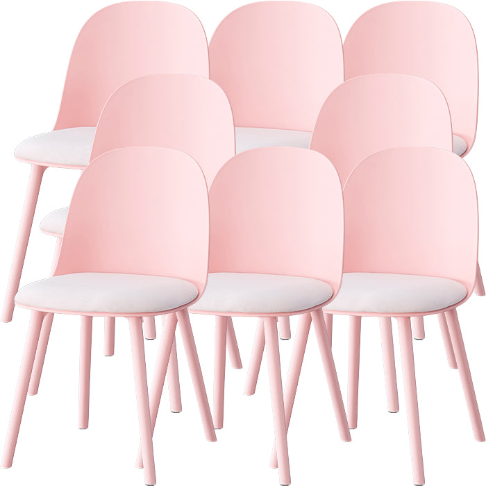 Modern Armless Dining Chairs Plastic Side Chair for Dining Room