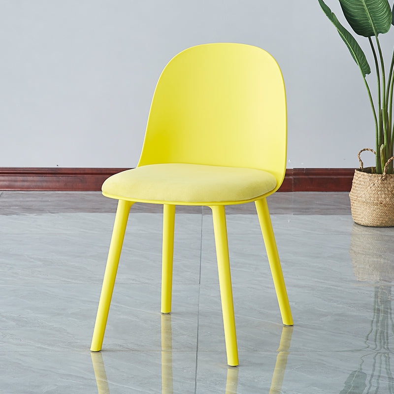 Modern Armless Dining Chairs Plastic Side Chair for Dining Room