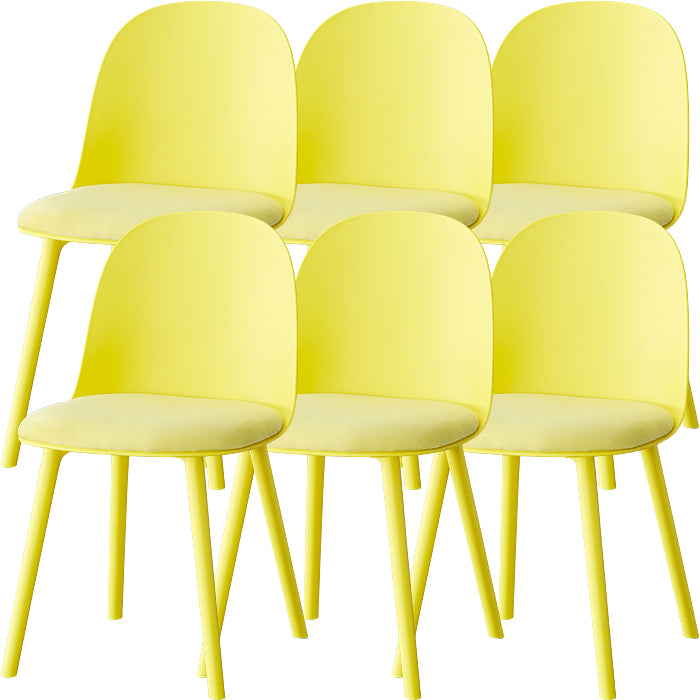 Modern Armless Dining Chairs Plastic Side Chair for Dining Room