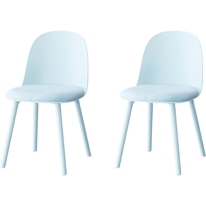 Modern Armless Dining Chairs Plastic Side Chair for Dining Room