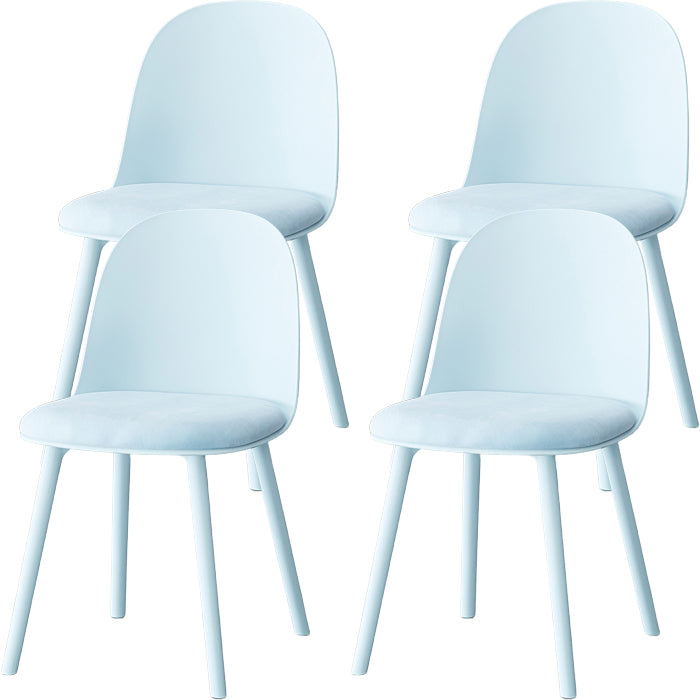 Modern Armless Dining Chairs Plastic Side Chair for Dining Room