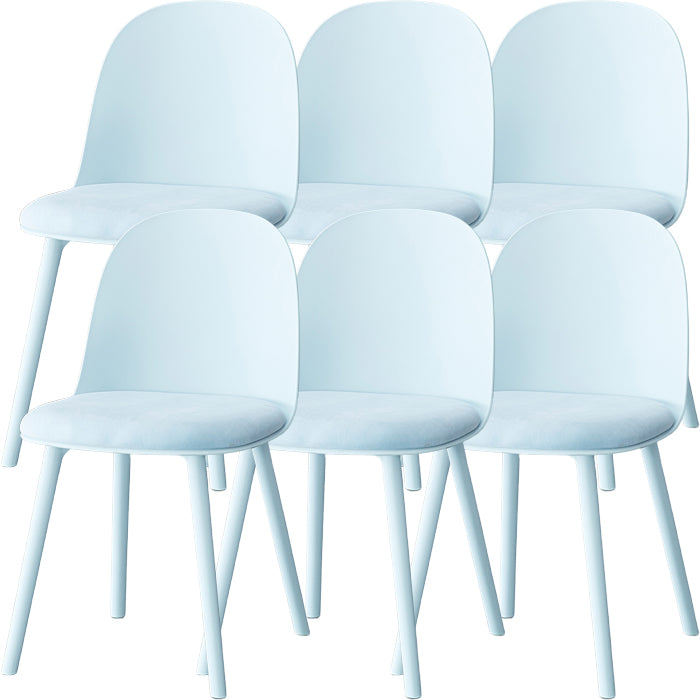 Modern Armless Dining Chairs Plastic Side Chair for Dining Room
