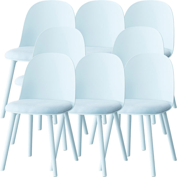 Modern Armless Dining Chairs Plastic Side Chair for Dining Room