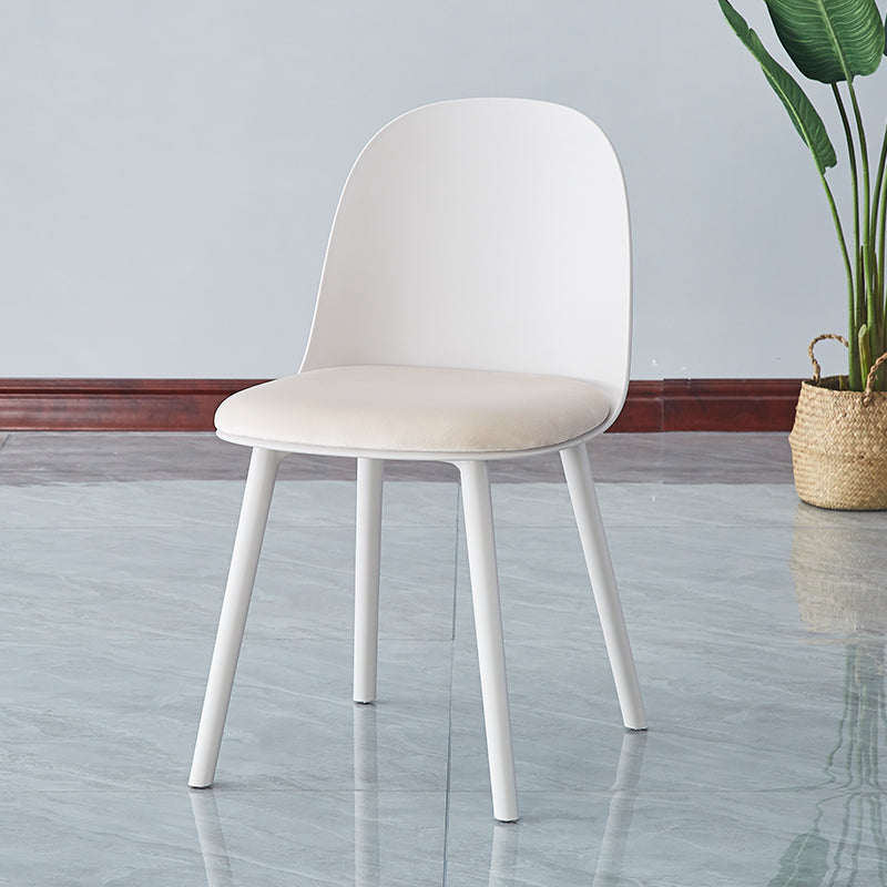 Modern Armless Dining Chairs Plastic Side Chair for Dining Room