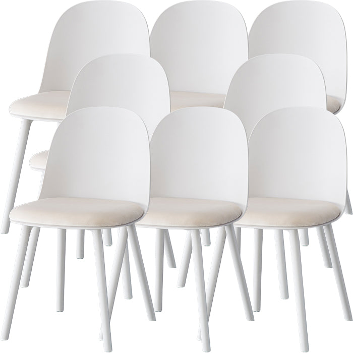 Modern Armless Dining Chairs Plastic Side Chair for Dining Room