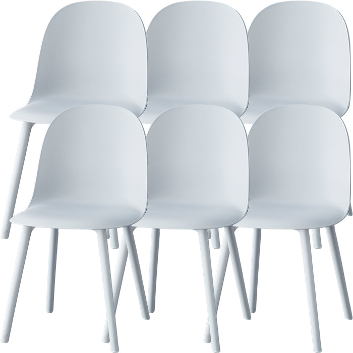 Modern Armless Dining Chairs Plastic Side Chair for Dining Room
