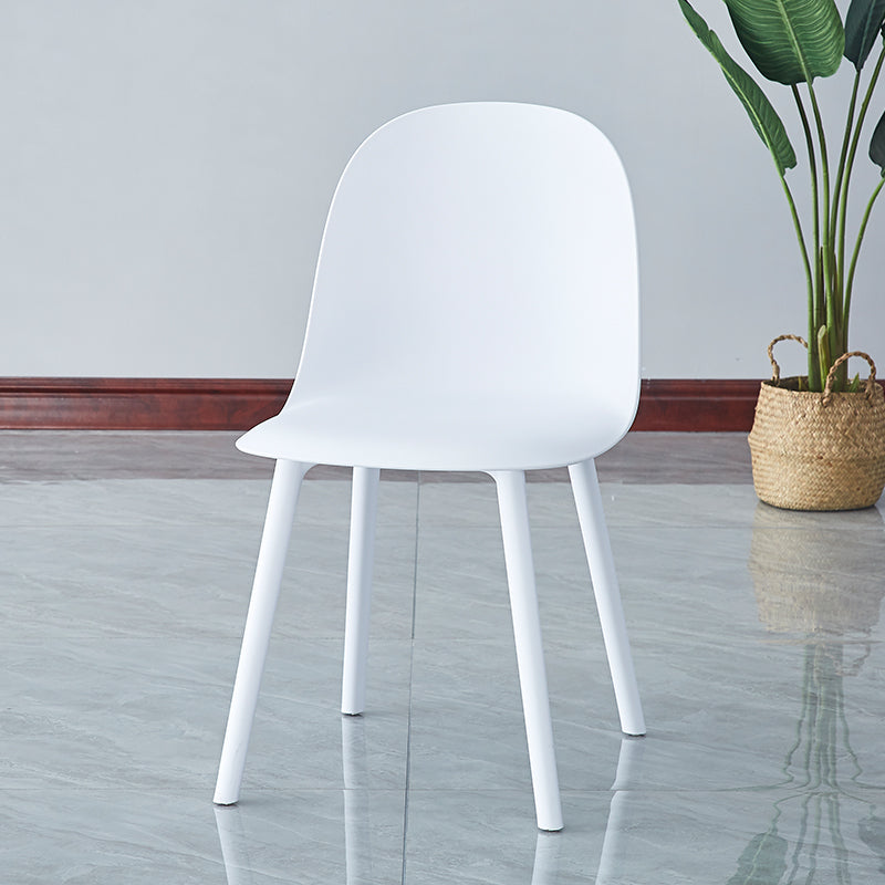 Modern Armless Dining Chairs Plastic Side Chair for Dining Room