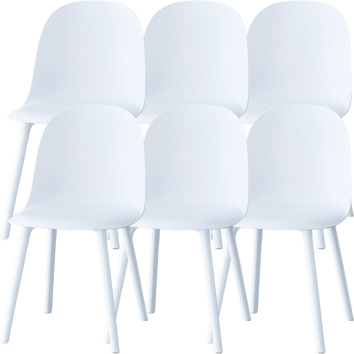 Modern Armless Dining Chairs Plastic Side Chair for Dining Room