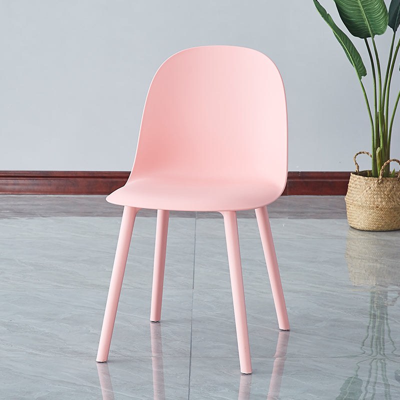 Modern Armless Dining Chairs Plastic Side Chair for Dining Room