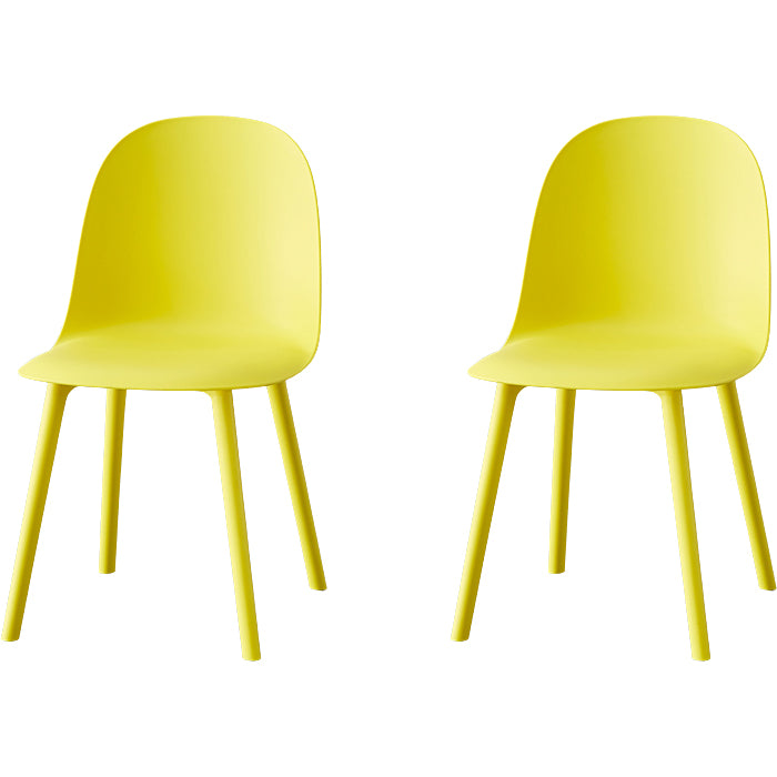 Modern Armless Dining Chairs Plastic Side Chair for Dining Room