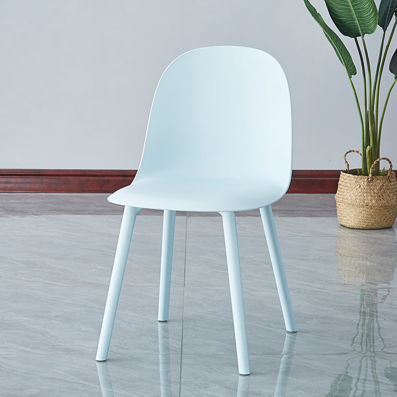 Modern Armless Dining Chairs Plastic Side Chair for Dining Room