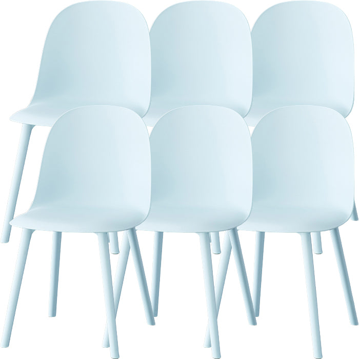 Modern Armless Dining Chairs Plastic Side Chair for Dining Room