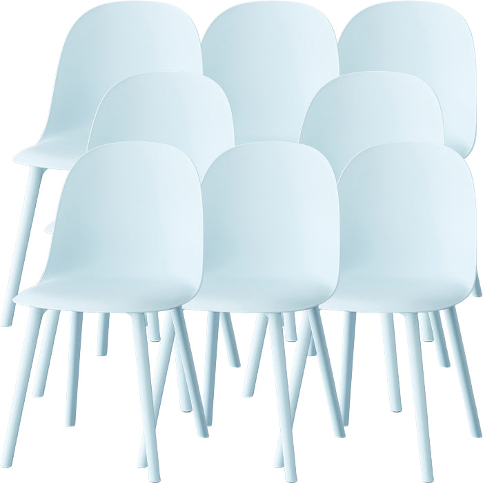 Modern Armless Dining Chairs Plastic Side Chair for Dining Room