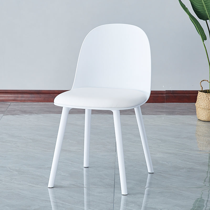 Modern Armless Dining Chairs Plastic Side Chair for Dining Room