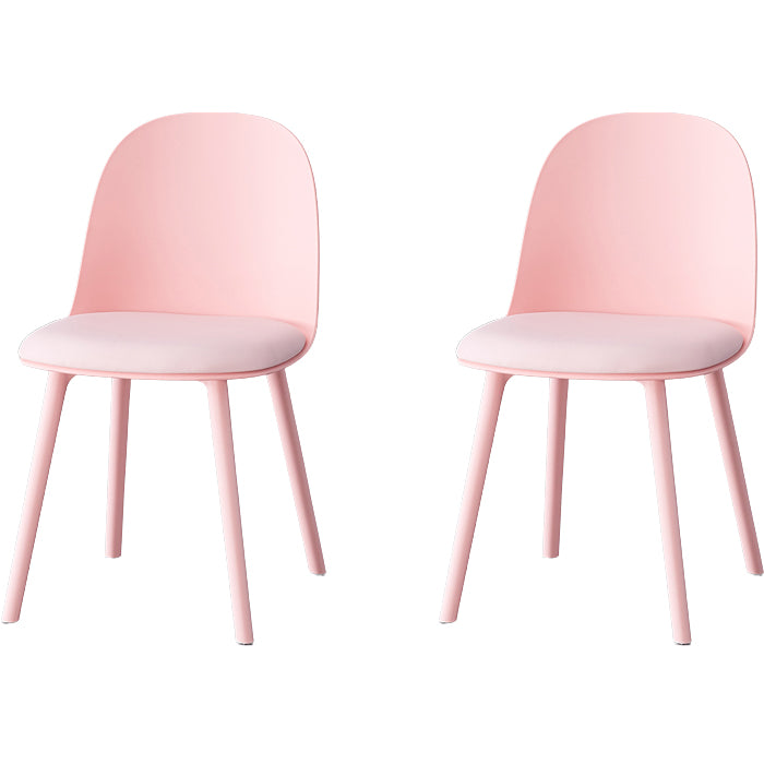 Modern Armless Dining Chairs Plastic Side Chair for Dining Room