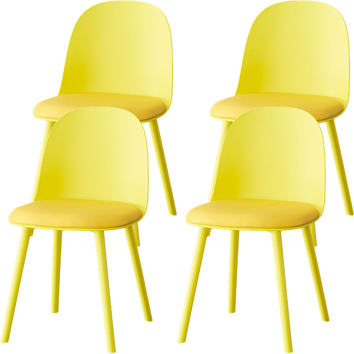 Modern Armless Dining Chairs Plastic Side Chair for Dining Room