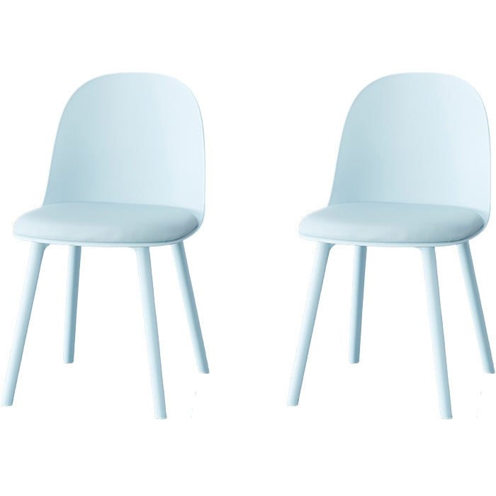Modern Armless Dining Chairs Plastic Side Chair for Dining Room