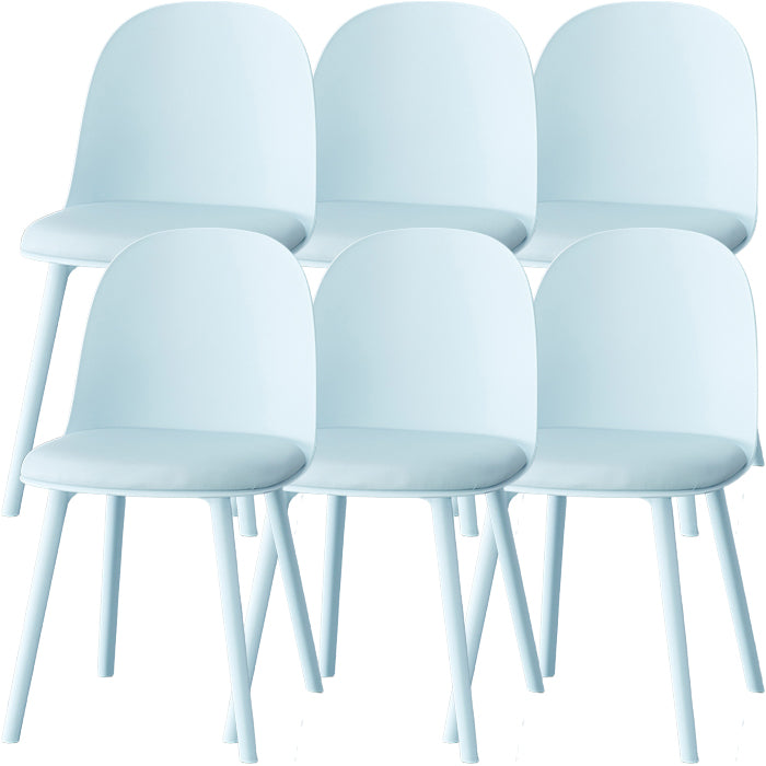 Modern Armless Dining Chairs Plastic Side Chair for Dining Room