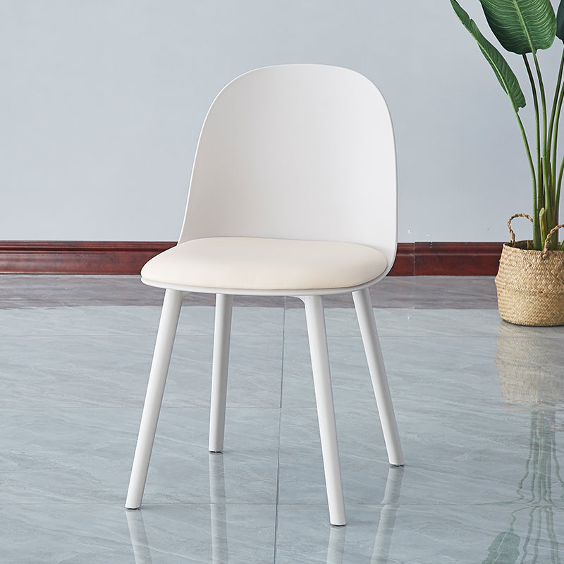 Modern Armless Dining Chairs Plastic Side Chair for Dining Room
