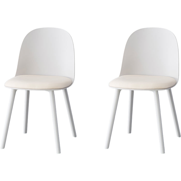 Modern Armless Dining Chairs Plastic Side Chair for Dining Room