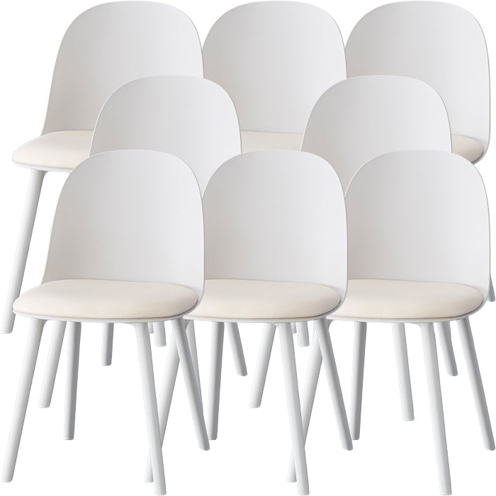 Modern Armless Dining Chairs Plastic Side Chair for Dining Room