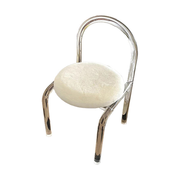Nordic Style Transparent Acrylic Dining Chair with Upholstered for Home