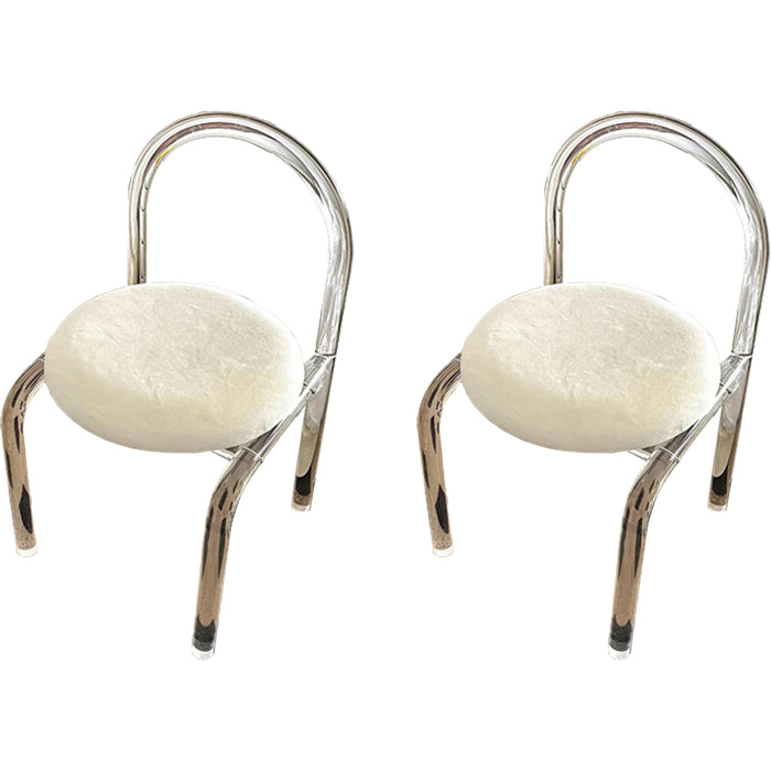 Nordic Style Transparent Acrylic Dining Chair with Upholstered for Home