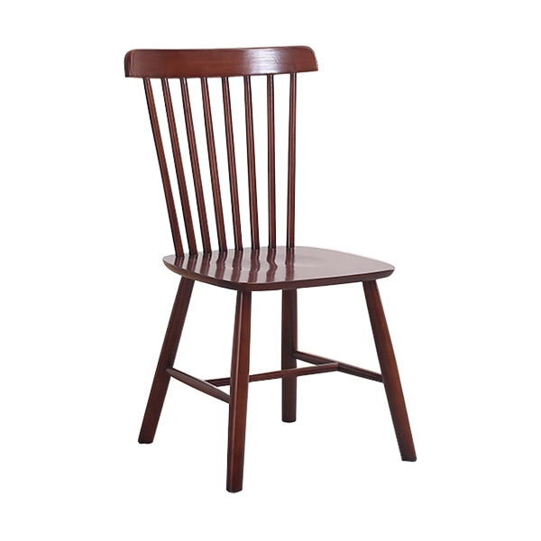 Contemporary Rubber Wood Armless Windsor Dining Chair for Restaurant