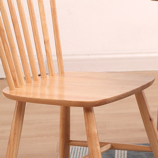 Contemporary Rubber Wood Armless Windsor Dining Chair for Restaurant
