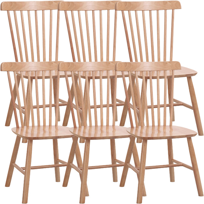 Contemporary Rubber Wood Armless Windsor Dining Chair for Restaurant