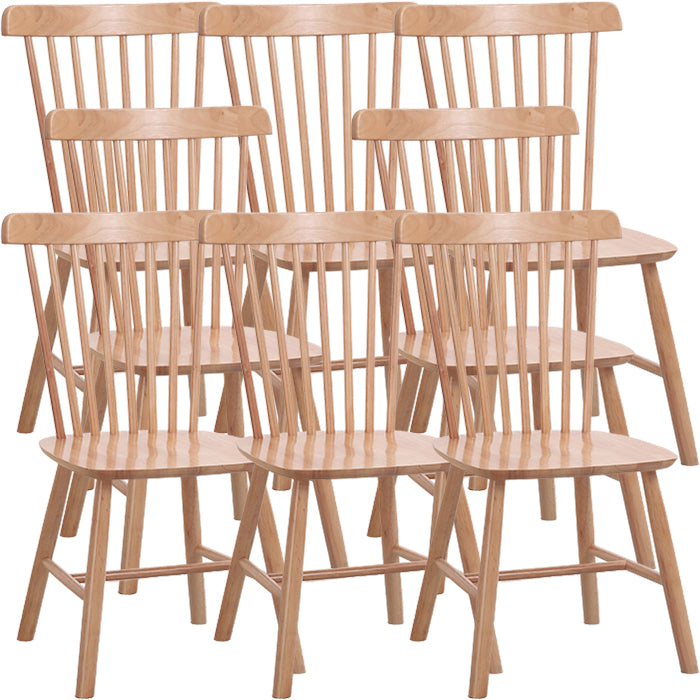 Contemporary Rubber Wood Armless Windsor Dining Chair for Restaurant