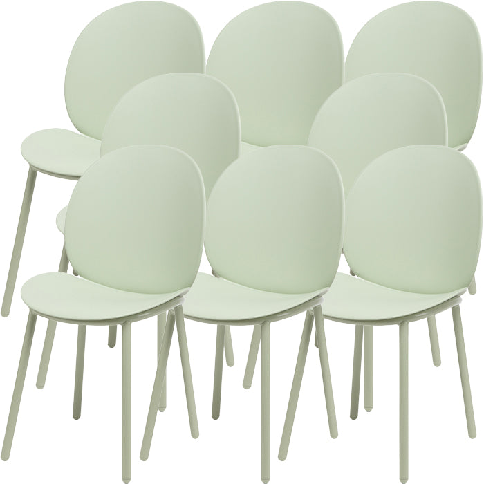 Contemporary Plastic Armless Parson Chair for Home in Matte Finish