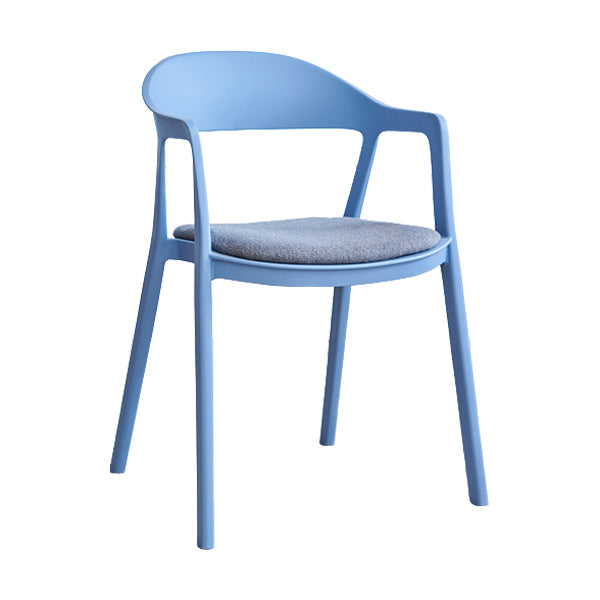 Nordic Style Matte Finish Plastic Armless Dining Chair for Home
