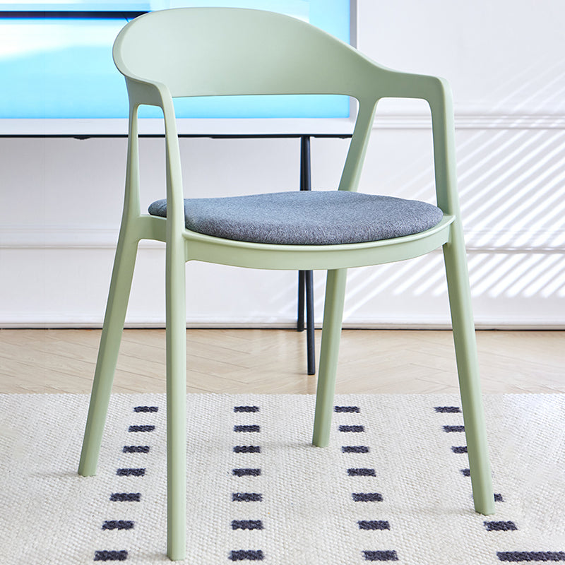 Nordic Style Matte Finish Plastic Armless Dining Chair for Home
