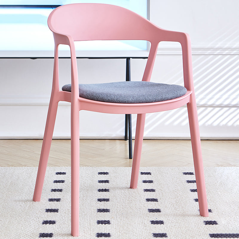 Nordic Style Matte Finish Plastic Armless Dining Chair for Home