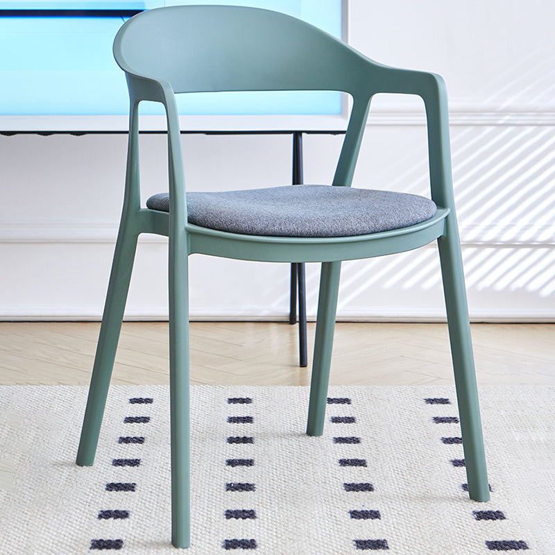 Nordic Style Matte Finish Plastic Armless Dining Chair for Home