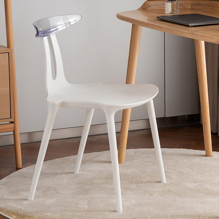 Contemporary Style Plastic Armless Dining Chair for Home Use