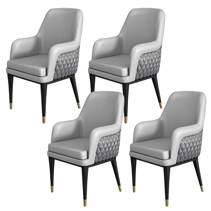 Luxury Style Metal Chair Solid Back Dining Kitchen Arm Chair for Dining Room