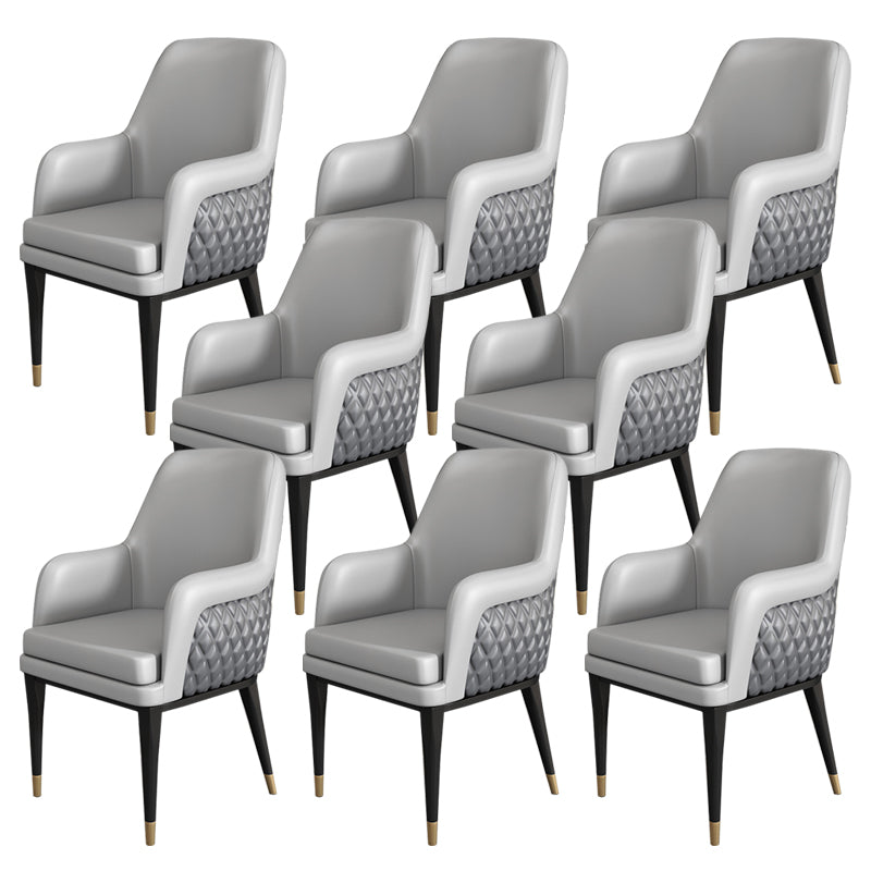 Luxury Style Metal Chair Solid Back Dining Kitchen Arm Chair for Dining Room