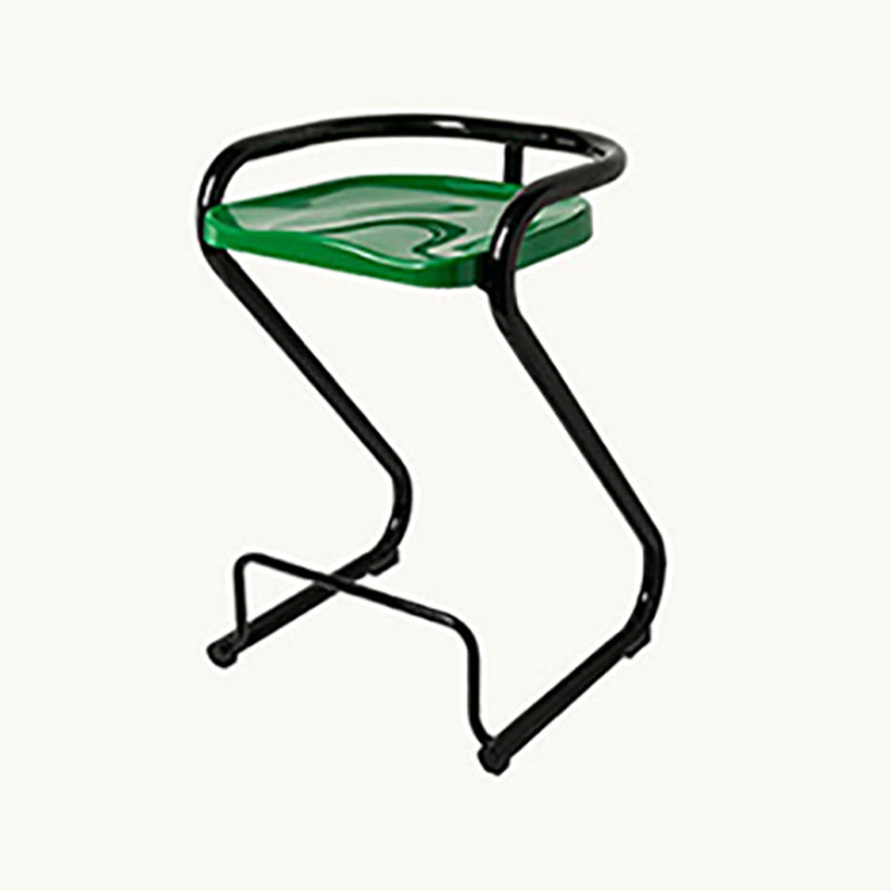 Modern Contoured Seat Low Back Armless Bar Stools with Metal Base