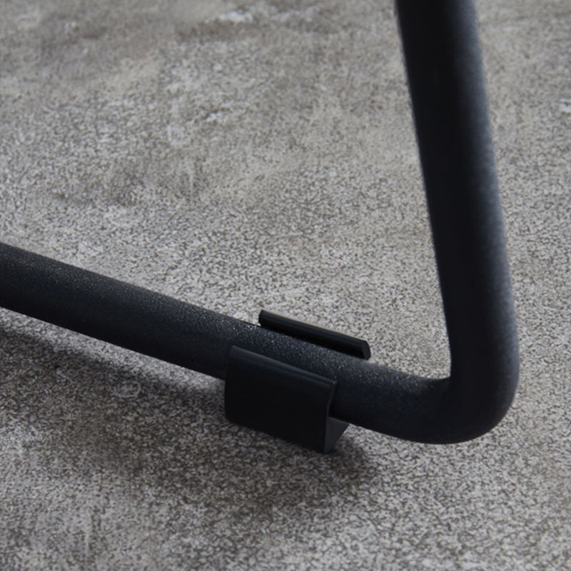 Modern Upholstered Low Back Armless Bar Stools with Metal Base